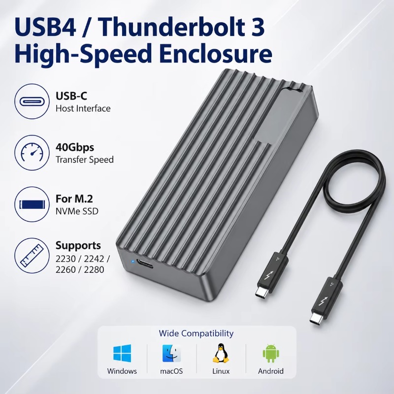 TBT3/USB4 M.2 NVMe SSD-Gehäuse – Usb4 40Gbps External Ssd 8Tb Bewertung und Preis