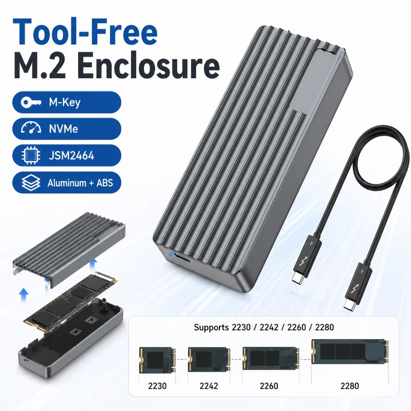 TBT3/USB4 M.2 NVMe SSD-Gehäuse – Usb4 40Gbps External Ssd 8Tb Bewertung und Preis