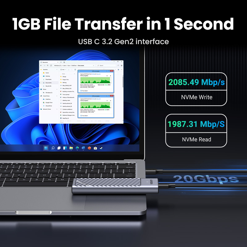 UGREEN 20 Gbit/s M2 SSD-Gehäus – 8Tb M2 Nvme Ssd Bewertung und Preis